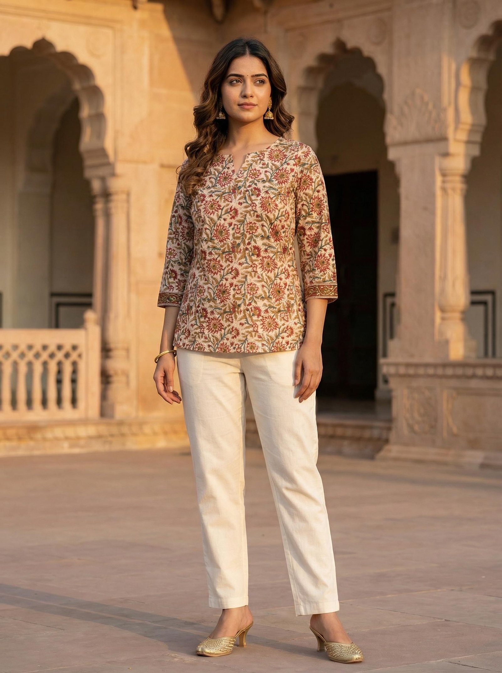 Cotton Printed Short Top