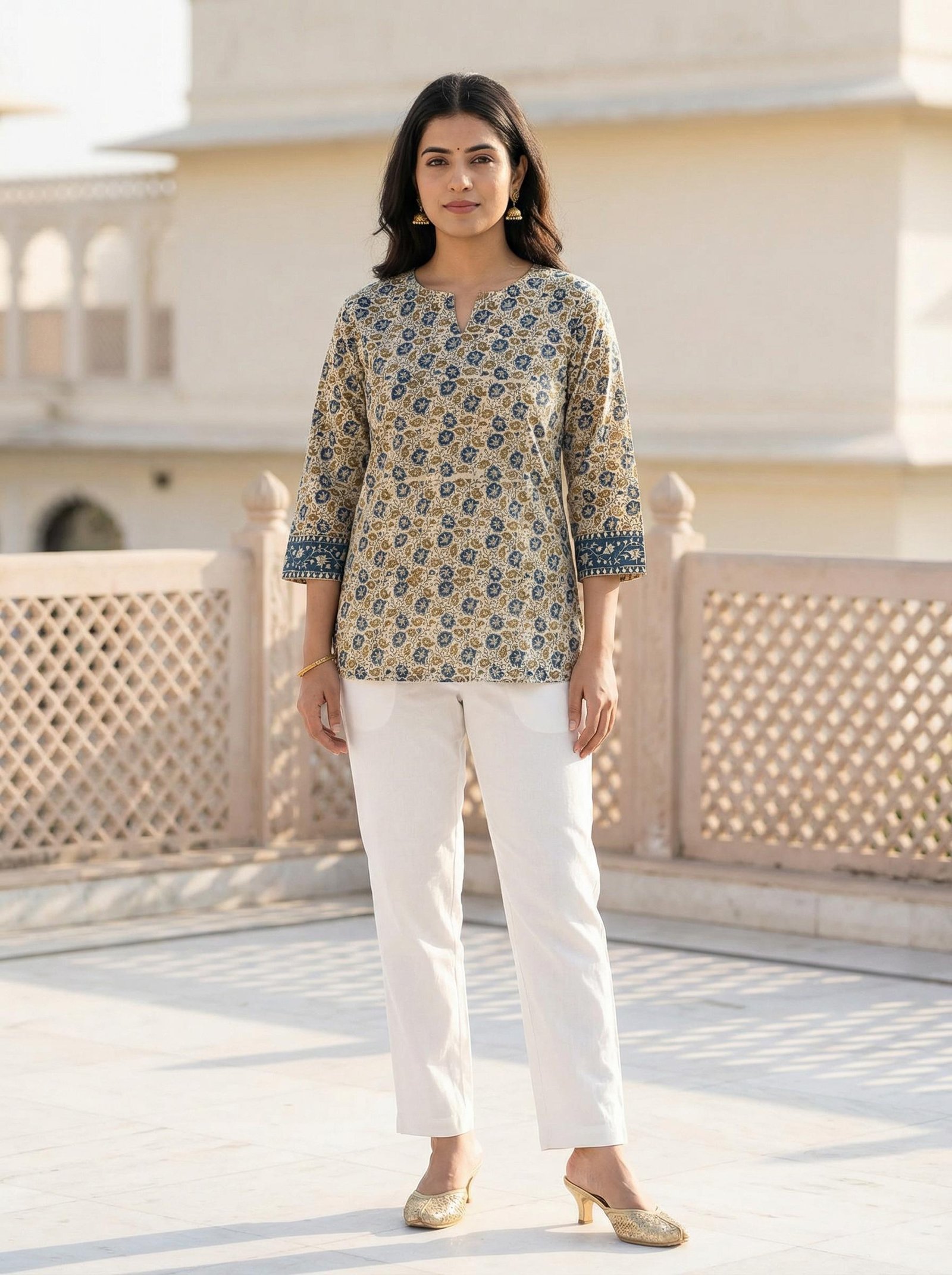 Cotton Printed Short Top