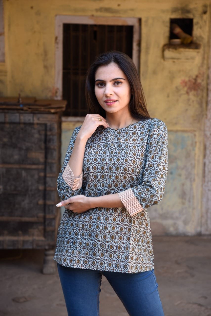 Cotton Printed Short Top