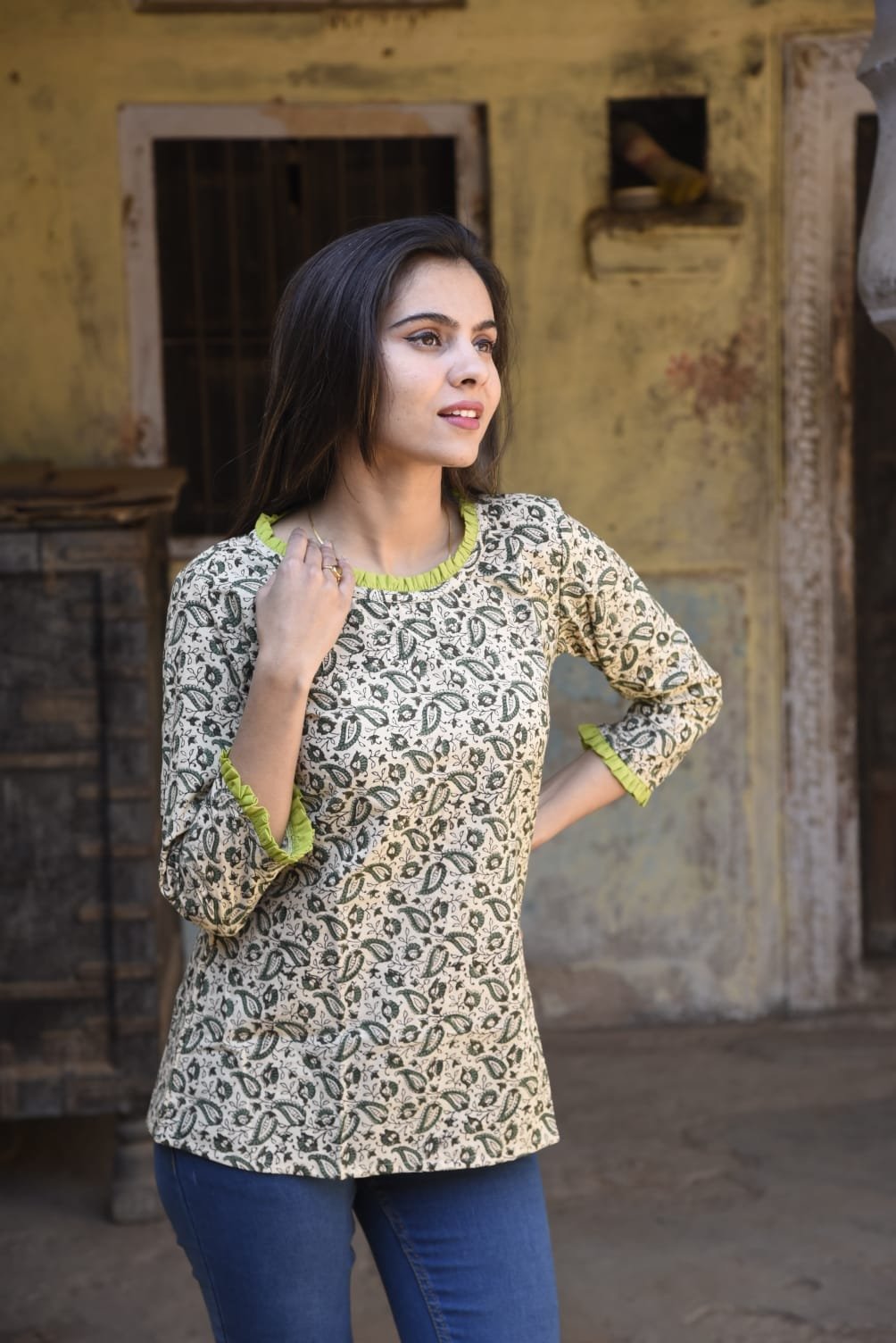 Cotton Printed Short Top