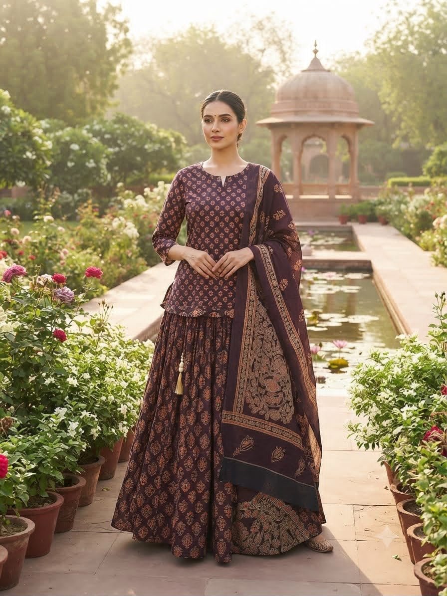 Cotton Printed Gopi Dress Set