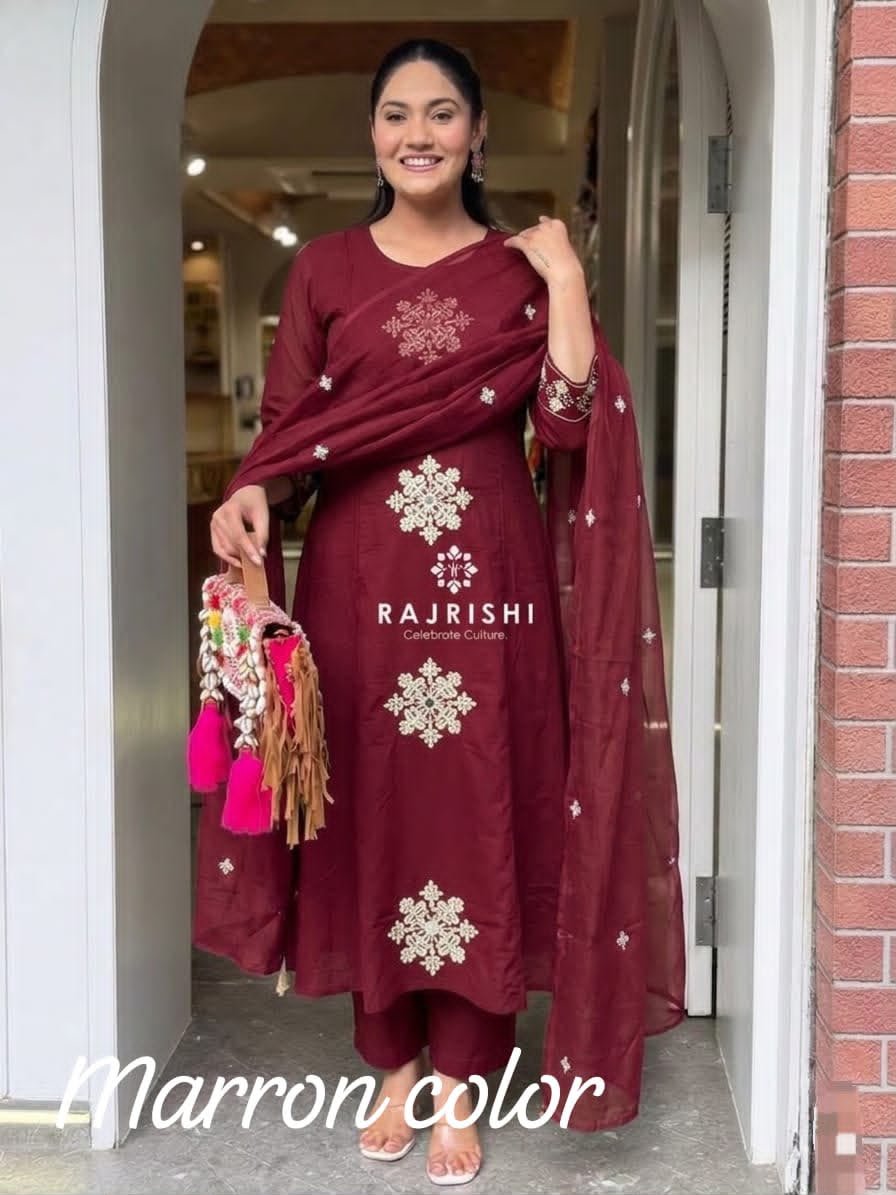 Cotton Embroidered Stitched Suit Set