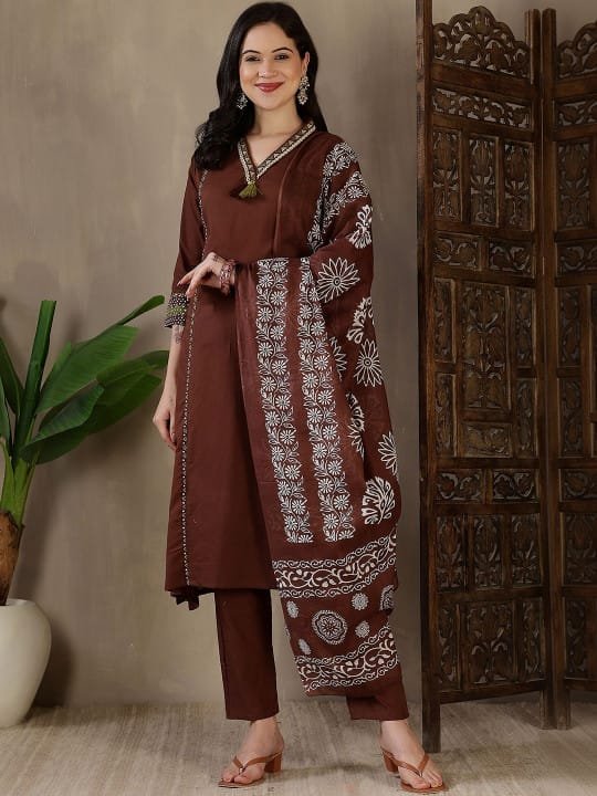 Cotton Printed Stitched Suit Set