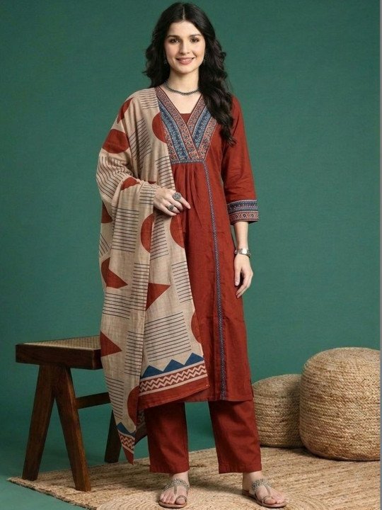 Cotton Printed Stitched Suit Set