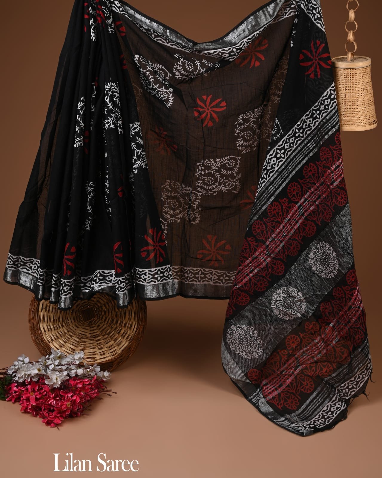 Cotton Linen Printed Saree
