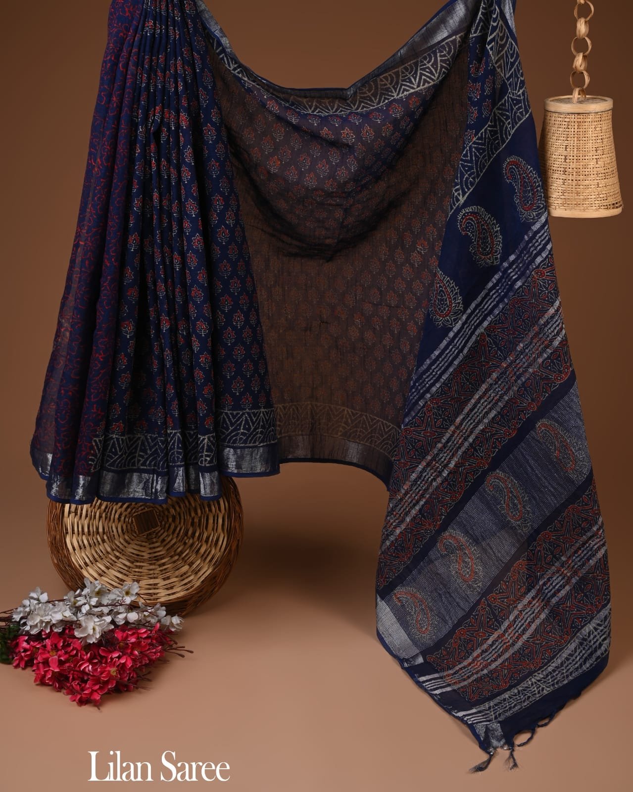 Cotton Linen Printed Saree
