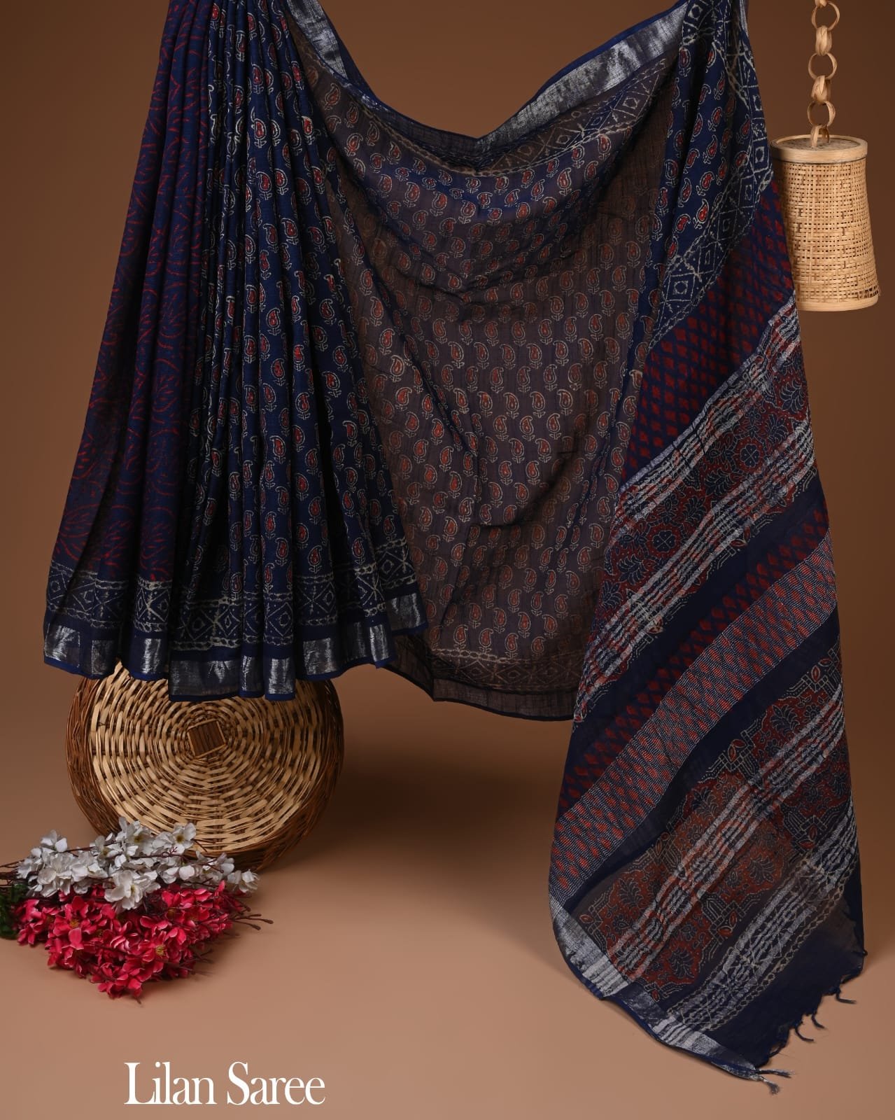Cotton Linen Printed Saree