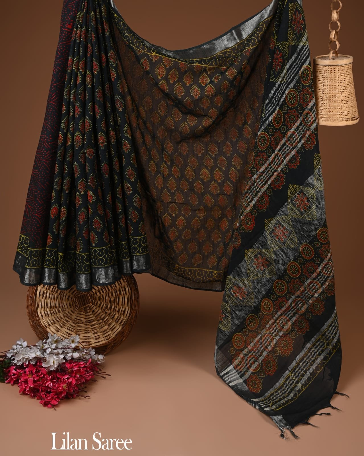 Cotton Linen Printed Saree