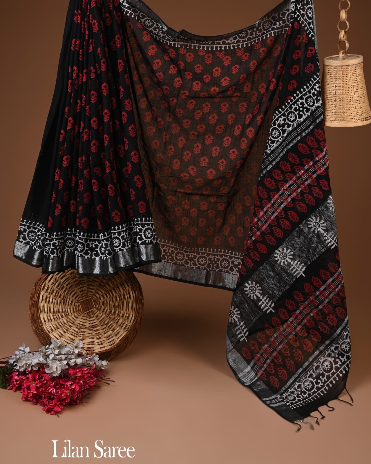Cotton Linen Printed Saree