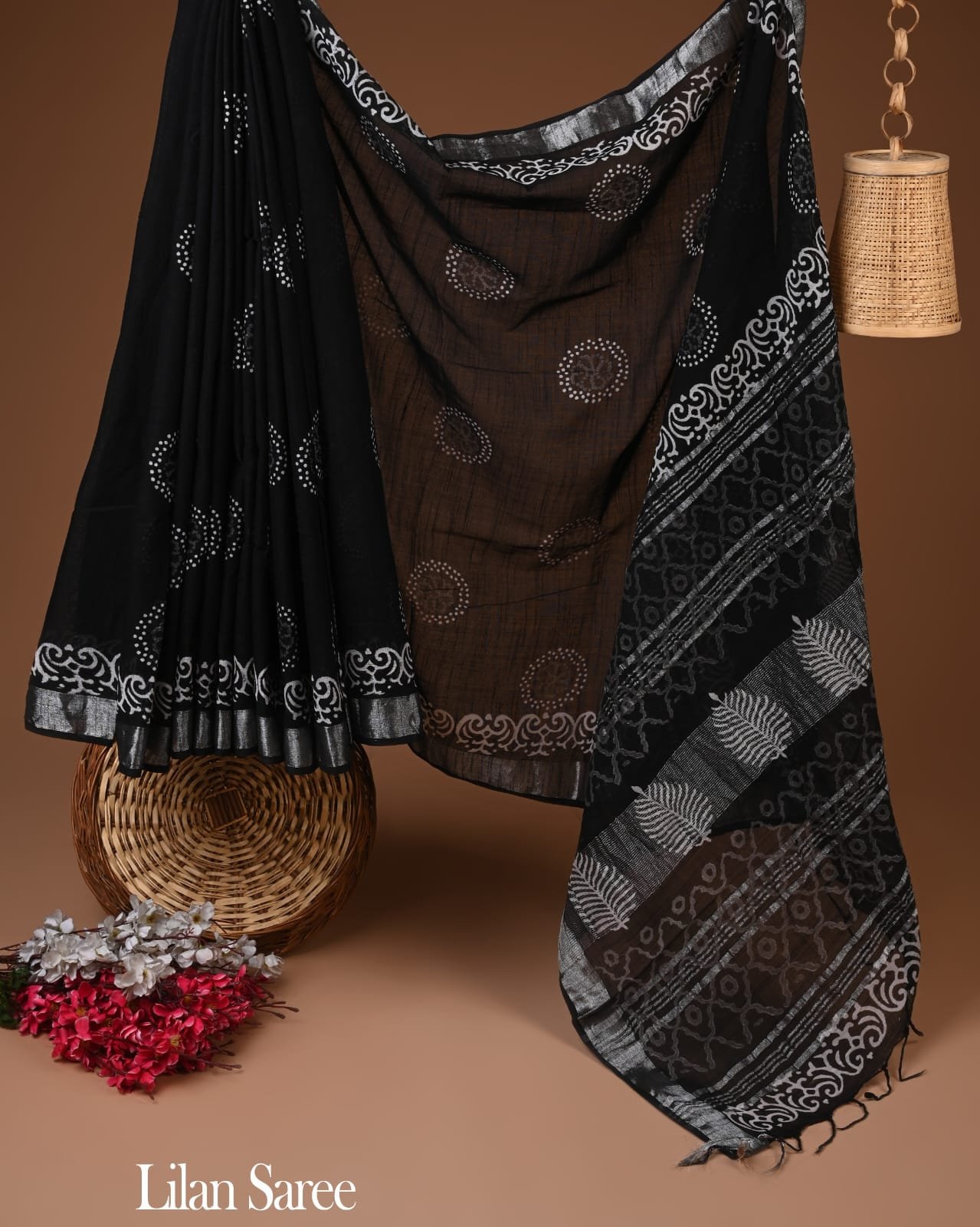 Cotton Linen Printed Saree