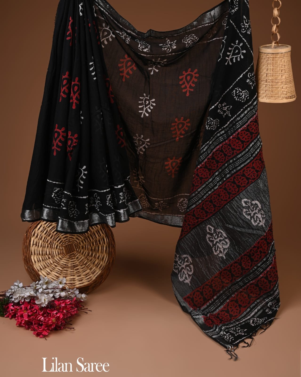 Cotton Linen Printed Saree