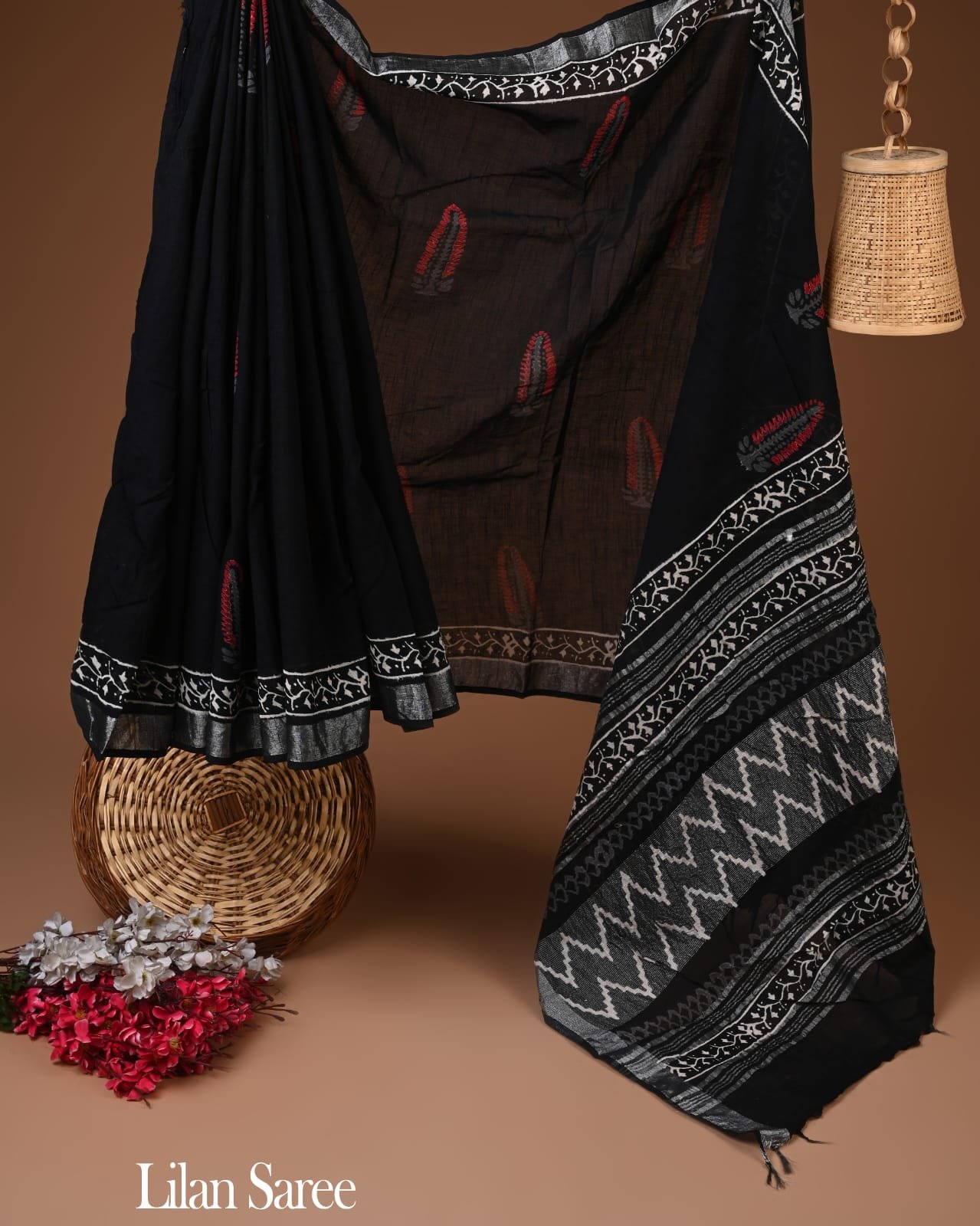 Cotton Linen Printed Saree