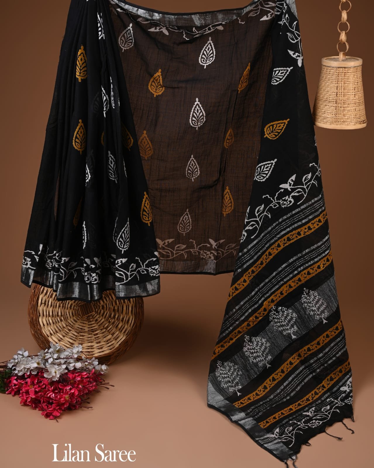 Cotton Linen Printed Saree