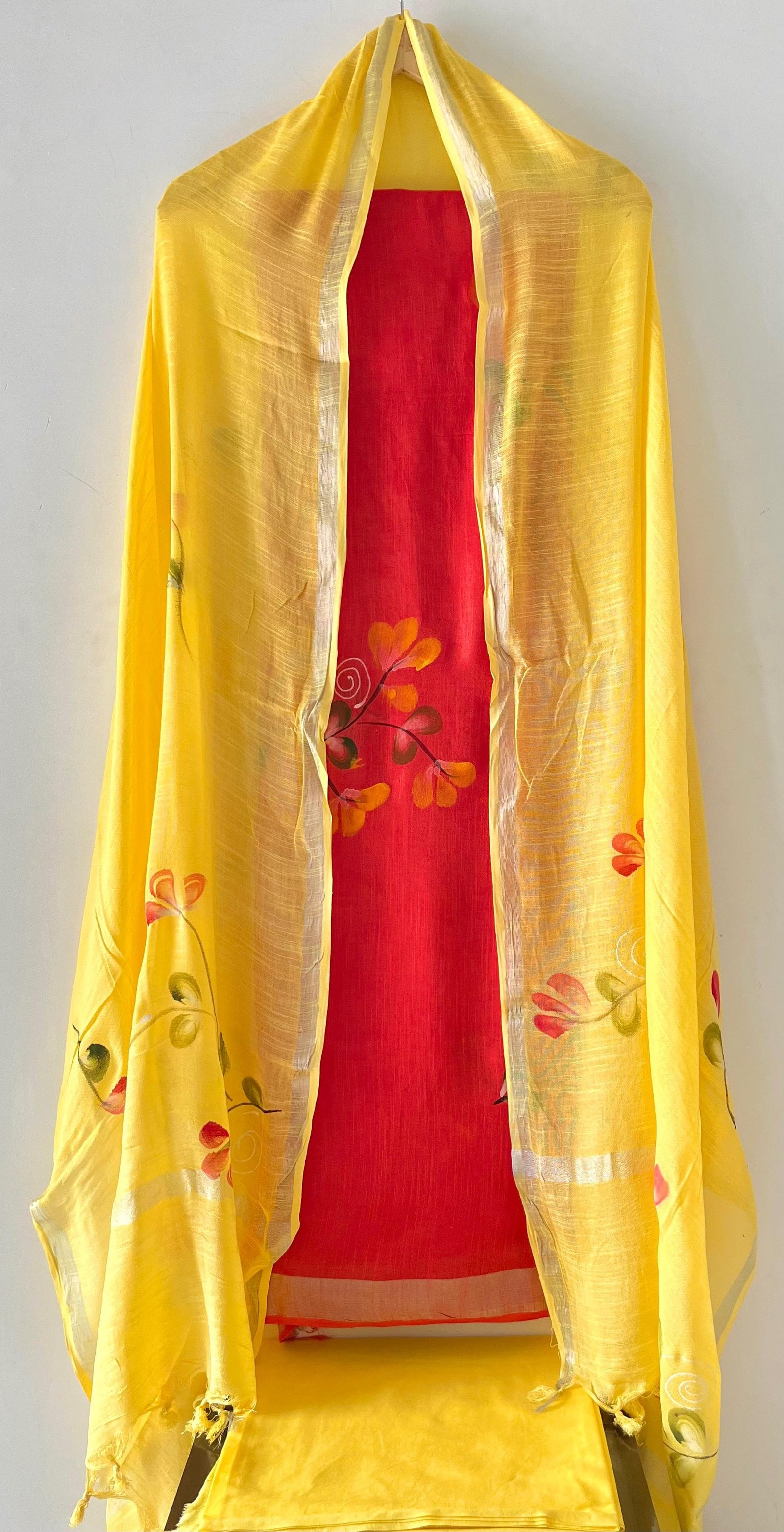 Cotton Linen Printed Suit