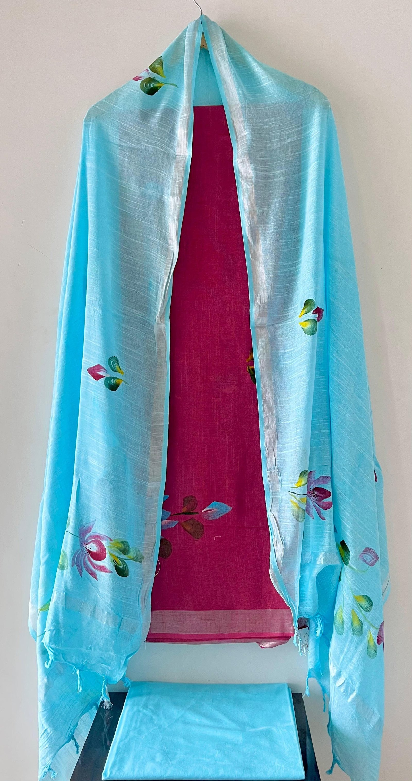 Cotton Linen Printed Suit