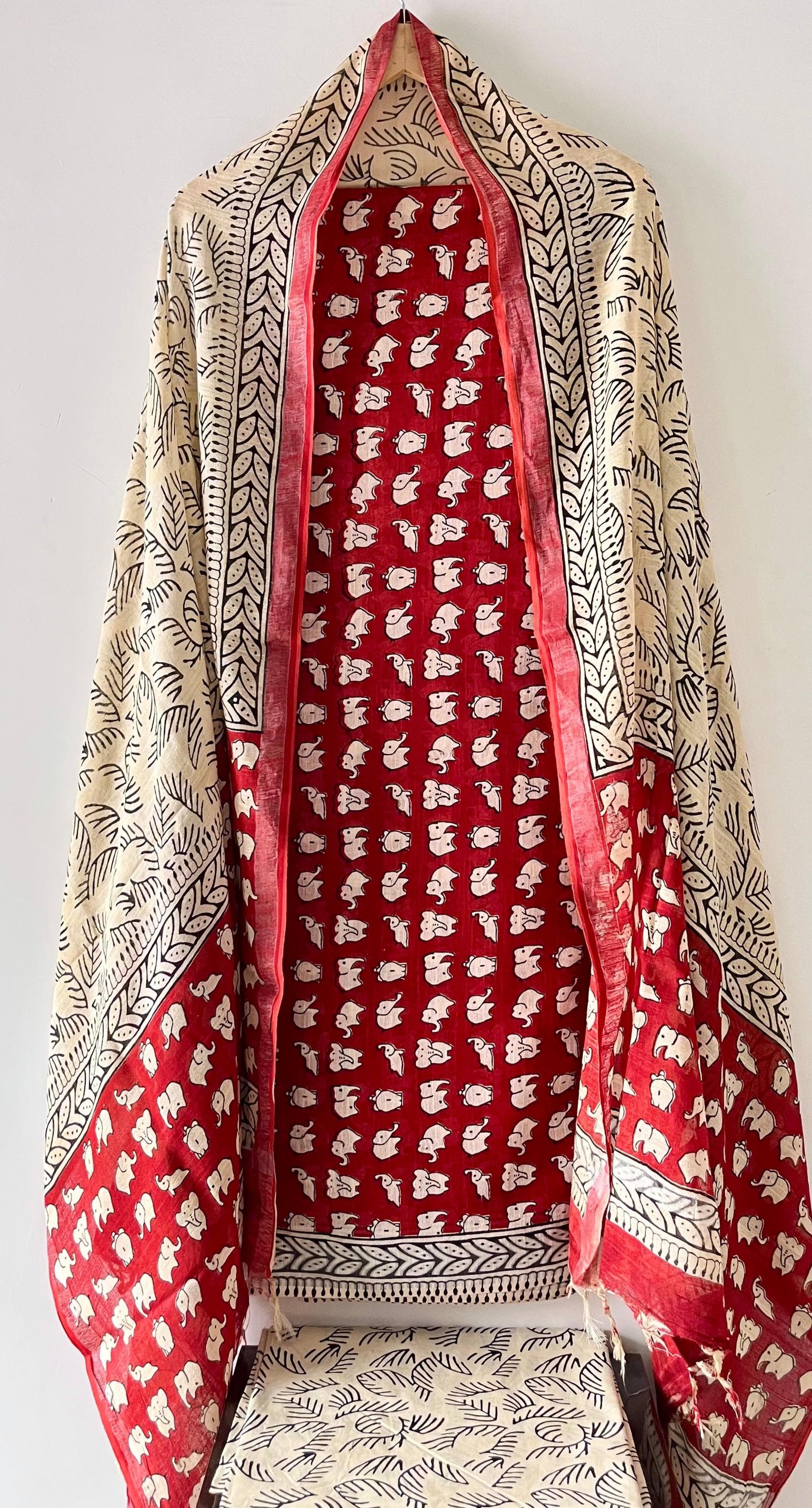 Cotton Linen Printed Suit