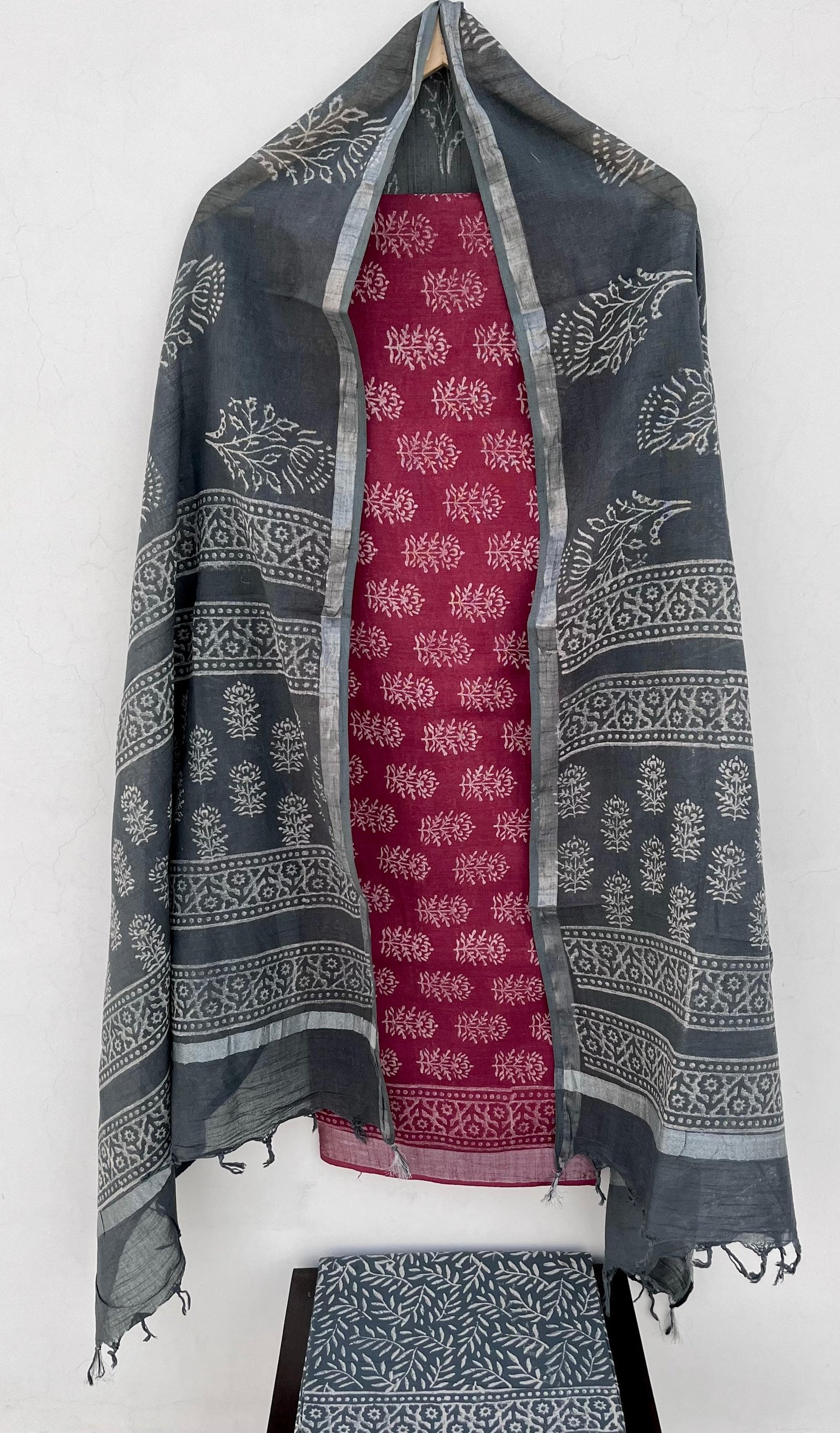 Cotton Linen Printed Suit