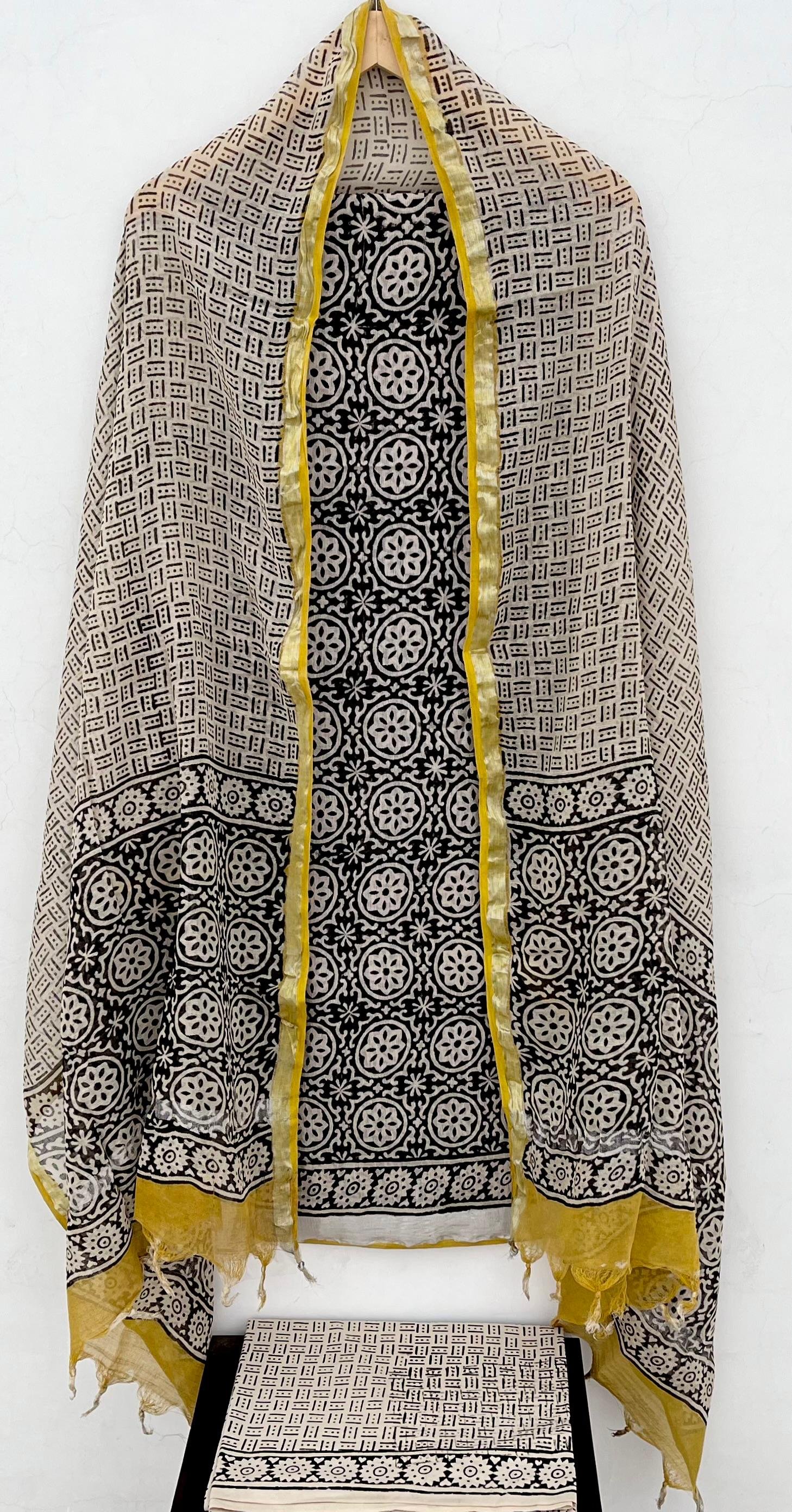 Cotton Linen Printed Suit