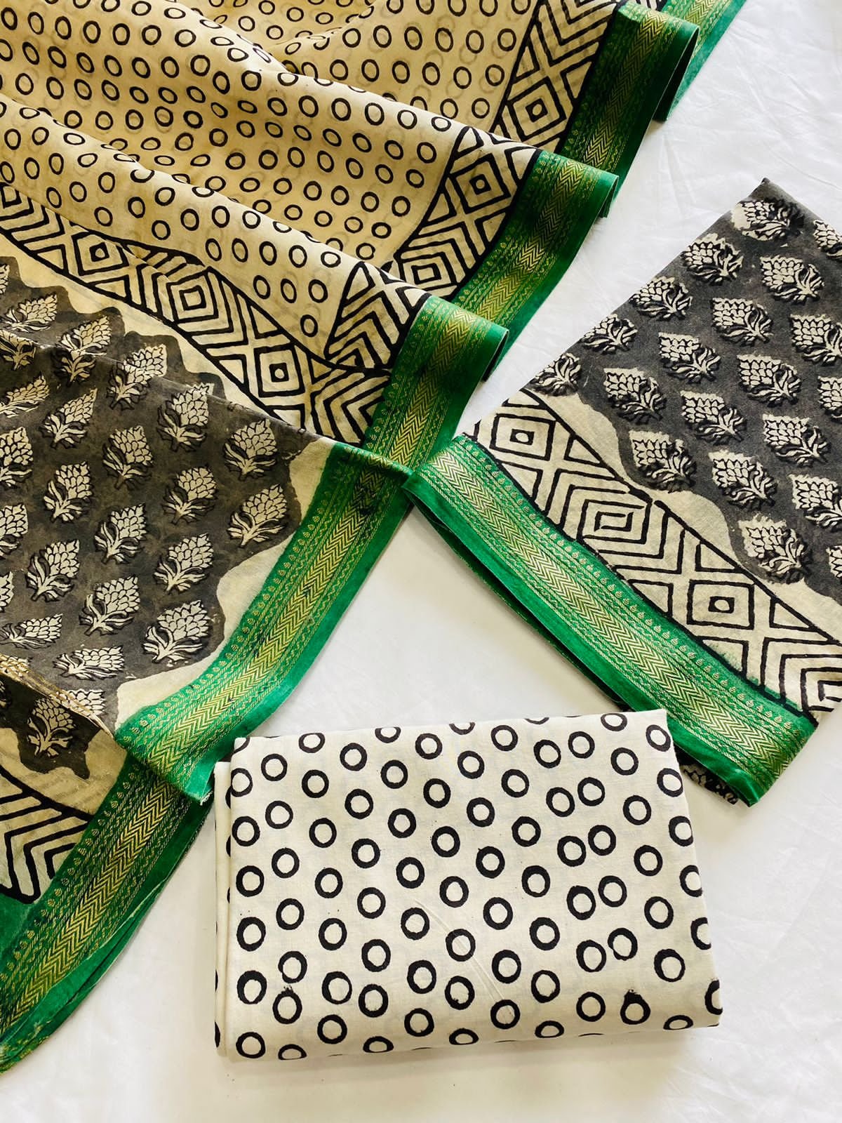 Maheshwari Hand Block Printed Suit