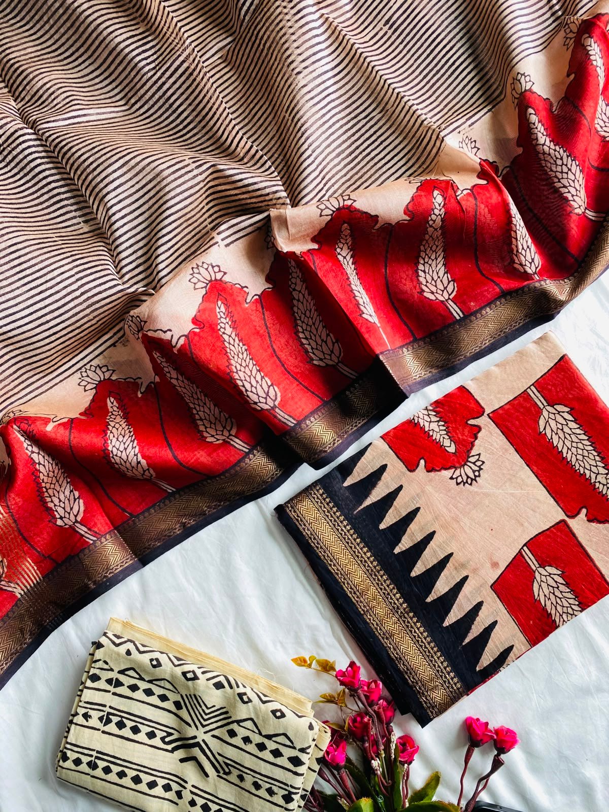 Maheshwari Hand Block Printed Suit