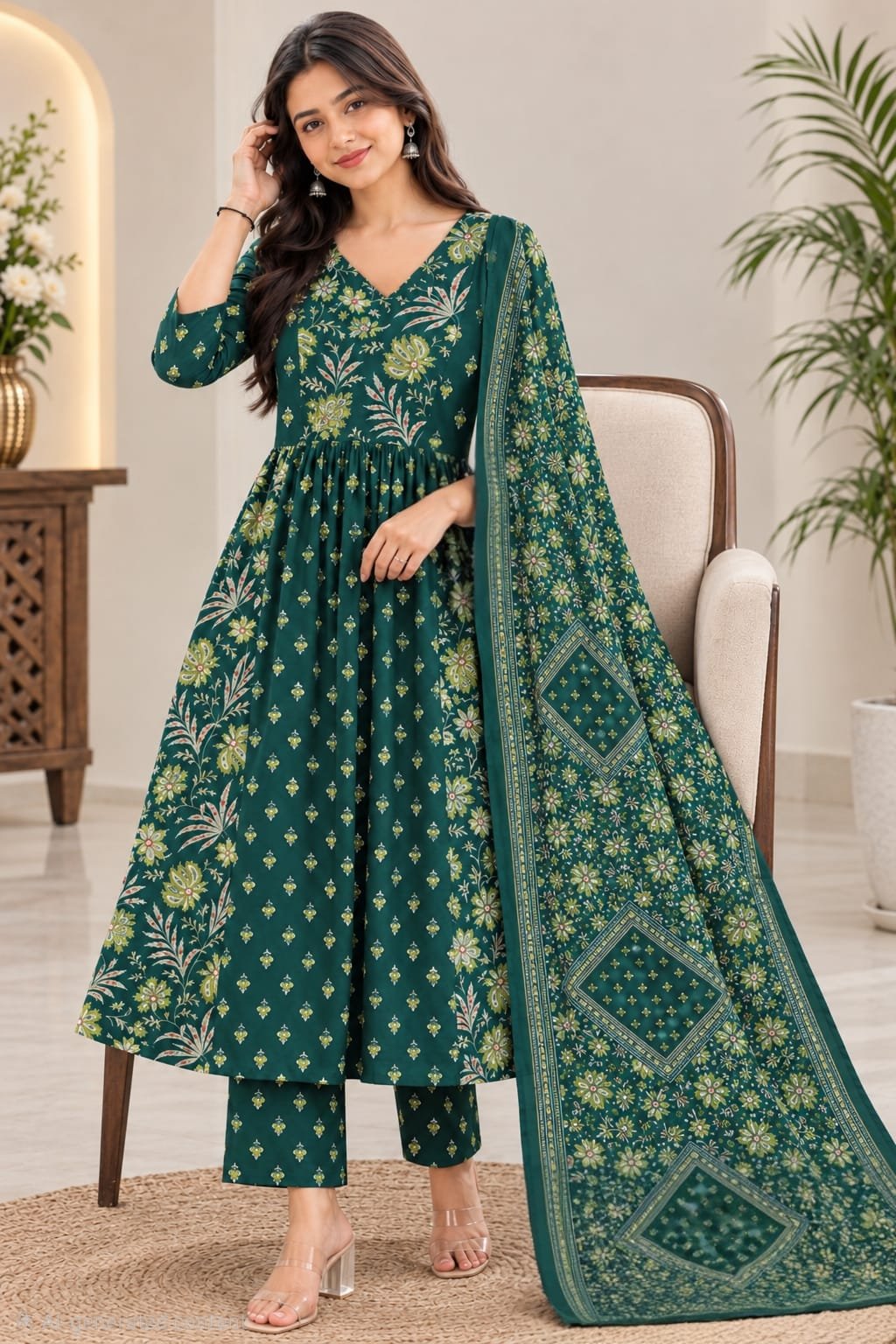Cotton Printed Stitched Suit Set