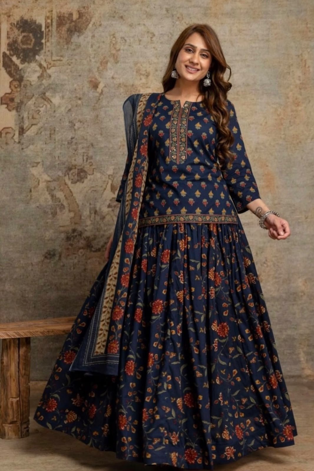 Cotton Printed Gopi Dress Set