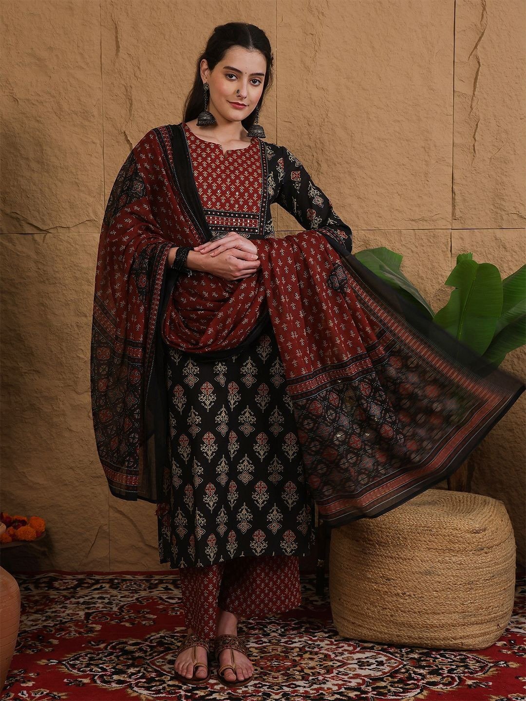 Cotton Printed Stitched Suit Set