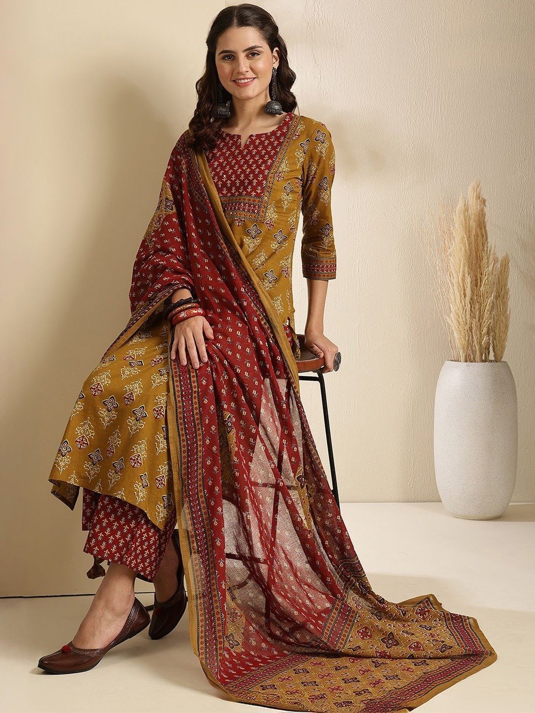 Cotton Printed Stitched Suit Set