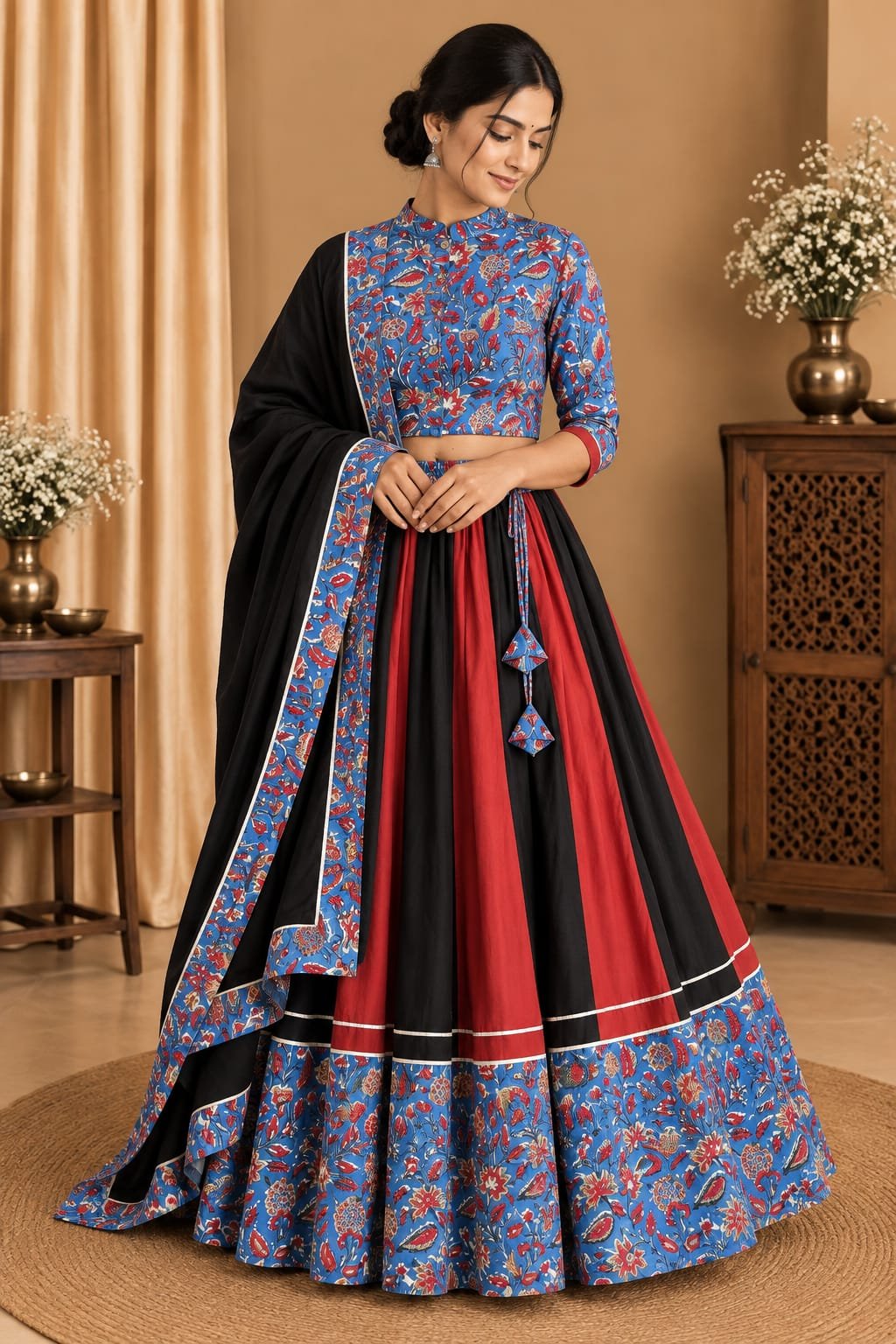 Cotton Printed Lehenga Choli Set