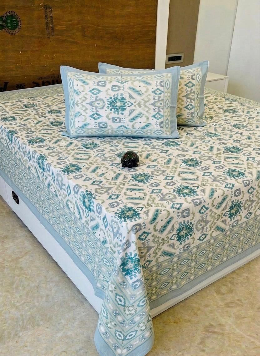 COTTON Printed Bedsheet with Pillow Cover