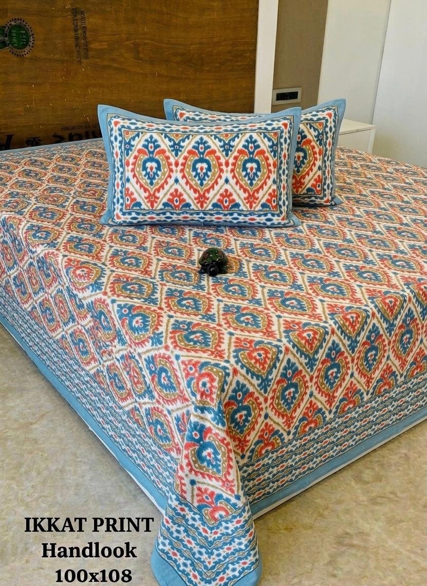 COTTON Printed Bedsheet with Pillow Cover