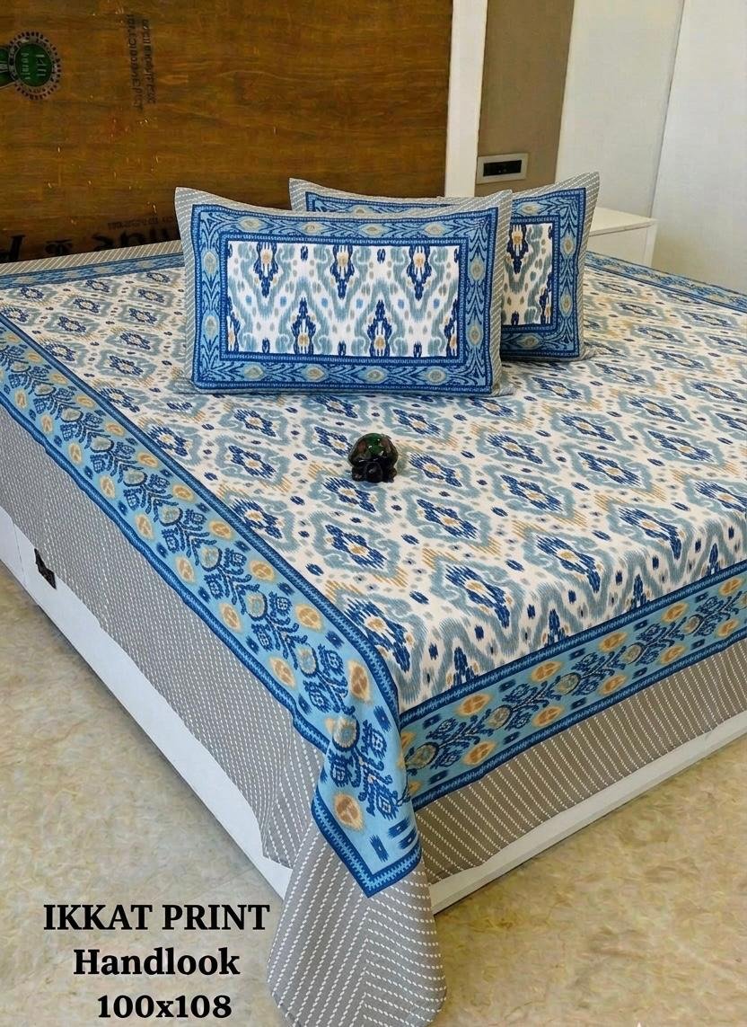 COTTON Printed Bedsheet with Pillow Cover