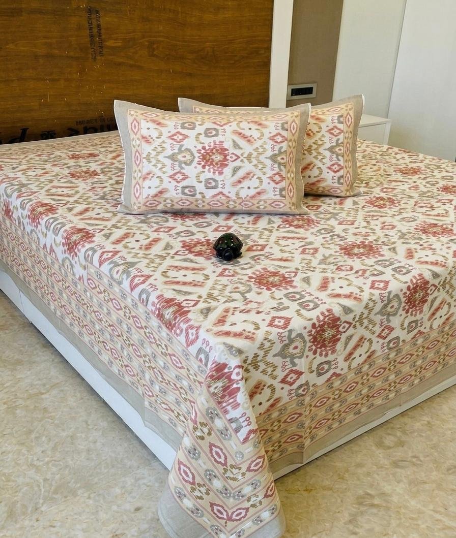 COTTON Printed Bedsheet with Pillow Cover