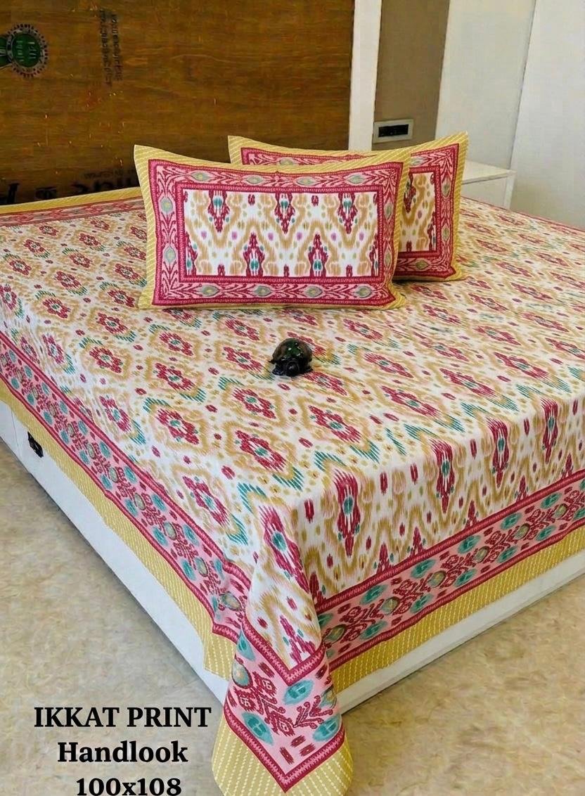 COTTON Printed Bedsheet with Pillow Cover
