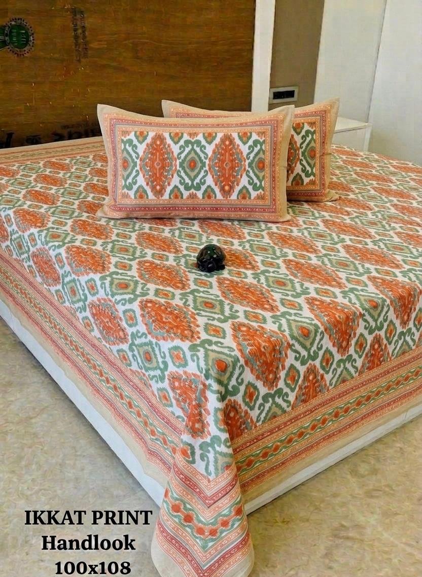 COTTON Printed Bedsheet with Pillow Cover
