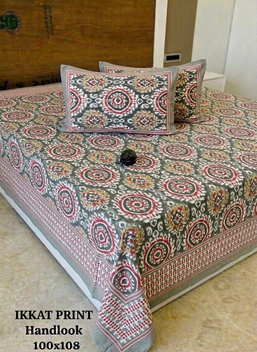COTTON Printed Bedsheet with Pillow Cover