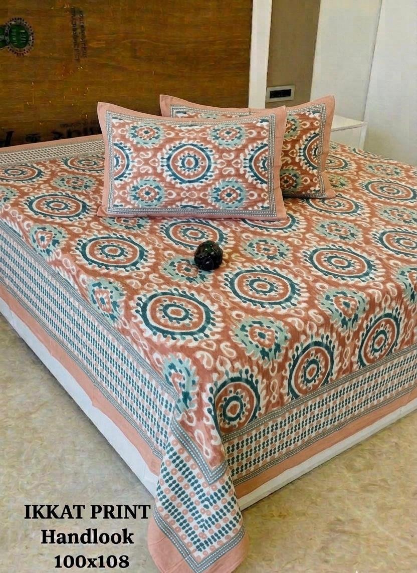 COTTON Printed Bedsheet with Pillow Cover