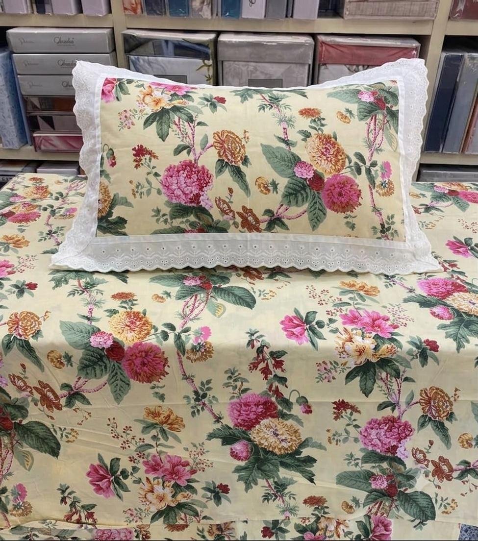 Cotton Printed King Size Bedsheet Set of 3
