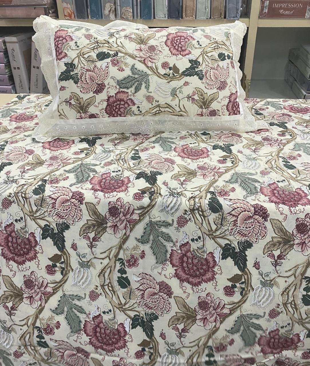 Cotton Printed King Size Bedsheet Set of 3