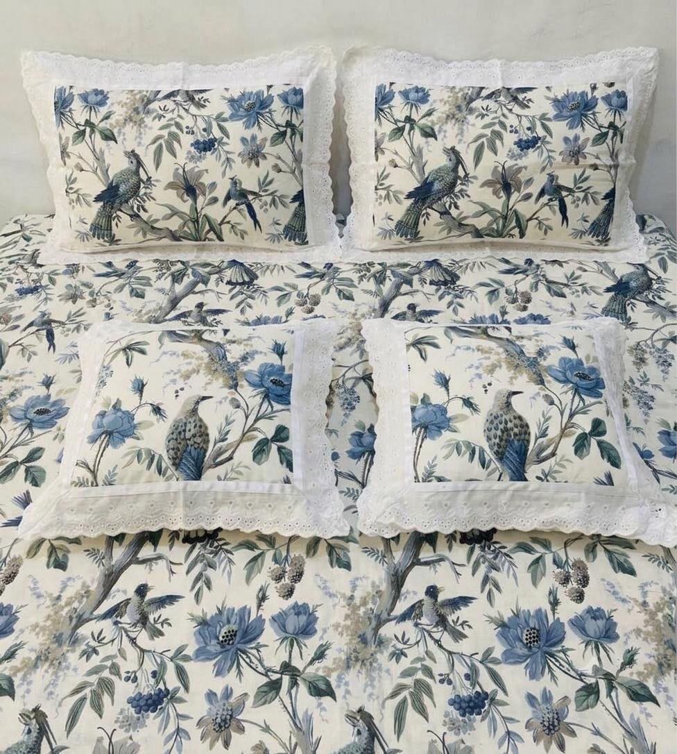Cotton Printed King Size Bedsheet Set of 5