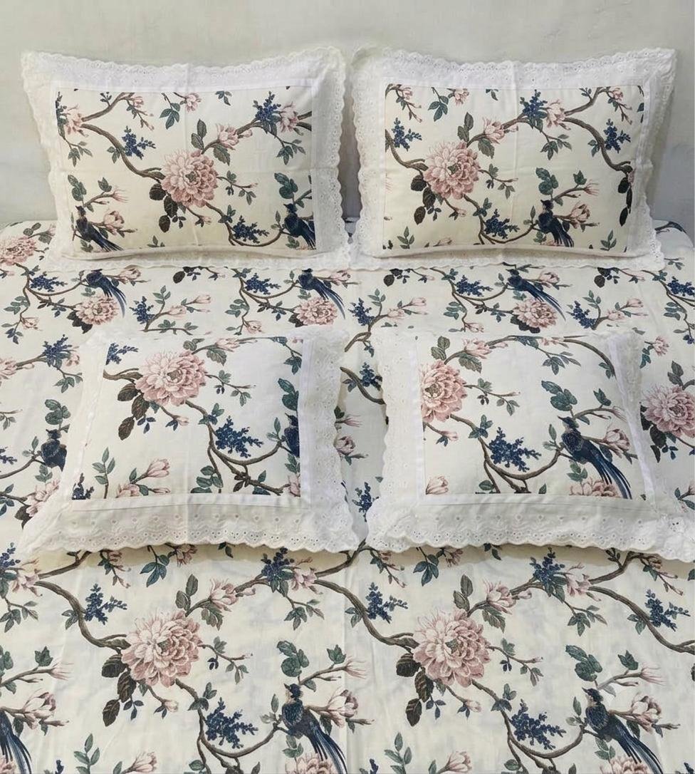 Cotton Printed King Size Bedsheet Set of 5