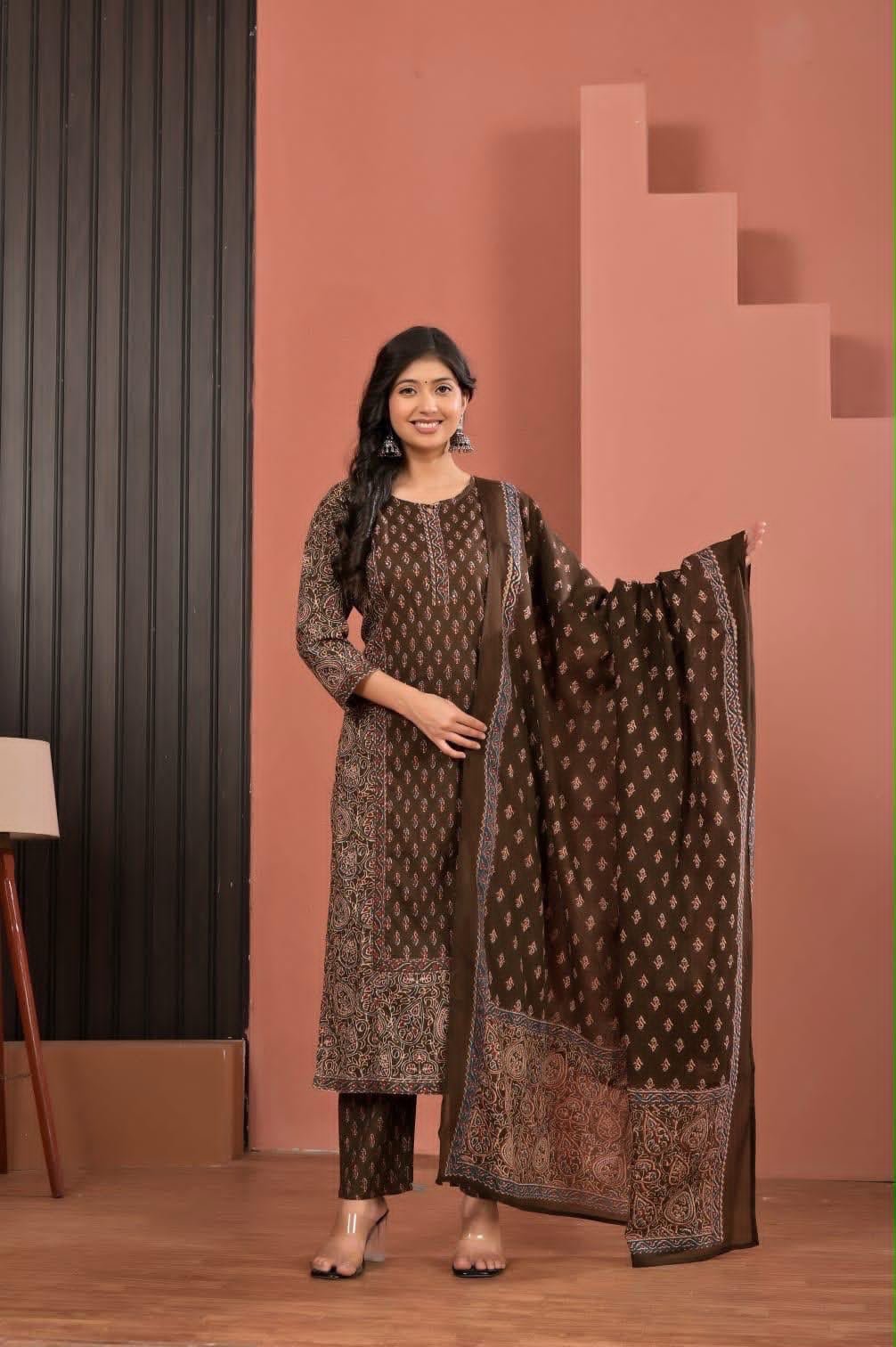Cotton Printed Stitched Suit Set