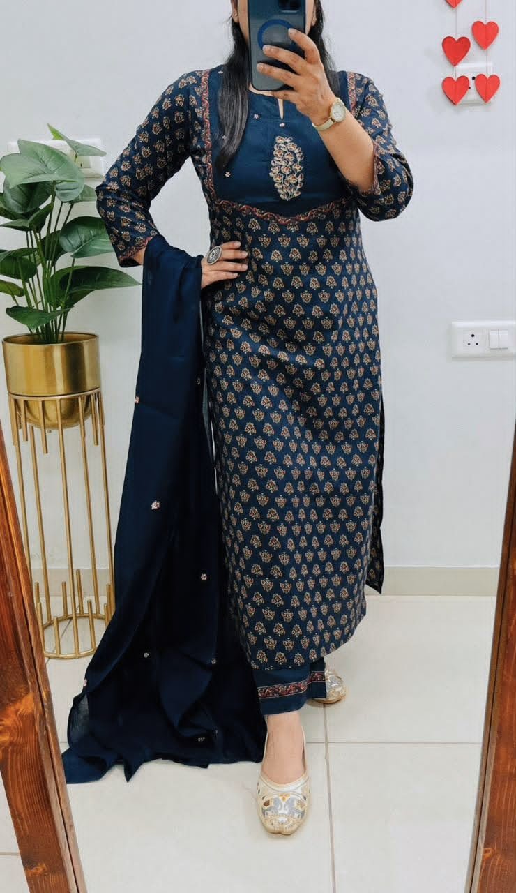 Cotton Printed Stitched Suit Set