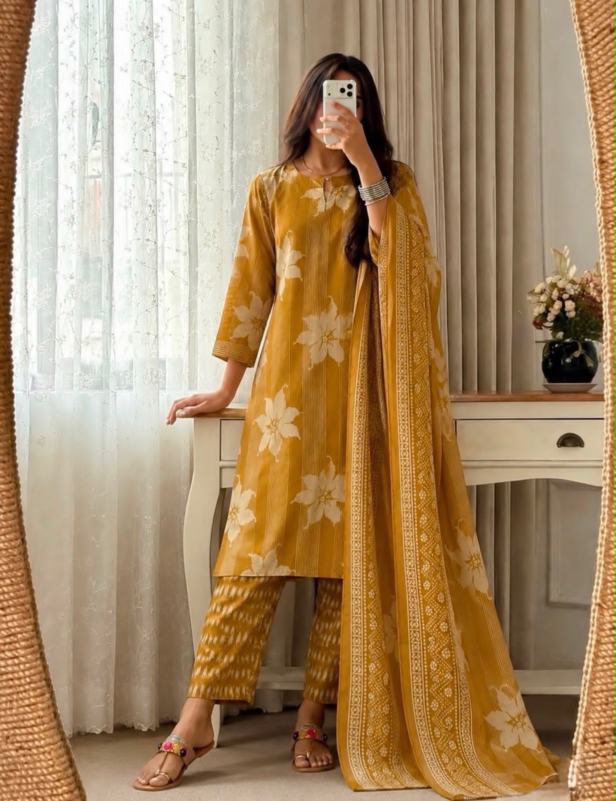 Cotton Printed Stitched Suit Set