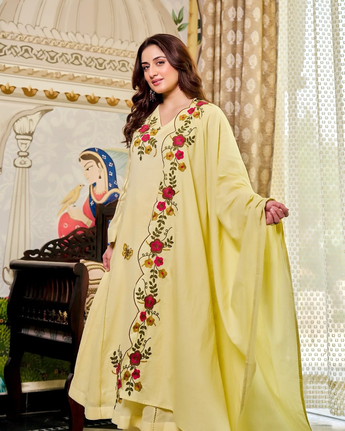 Cotton Embroidered Stitched Suit Set