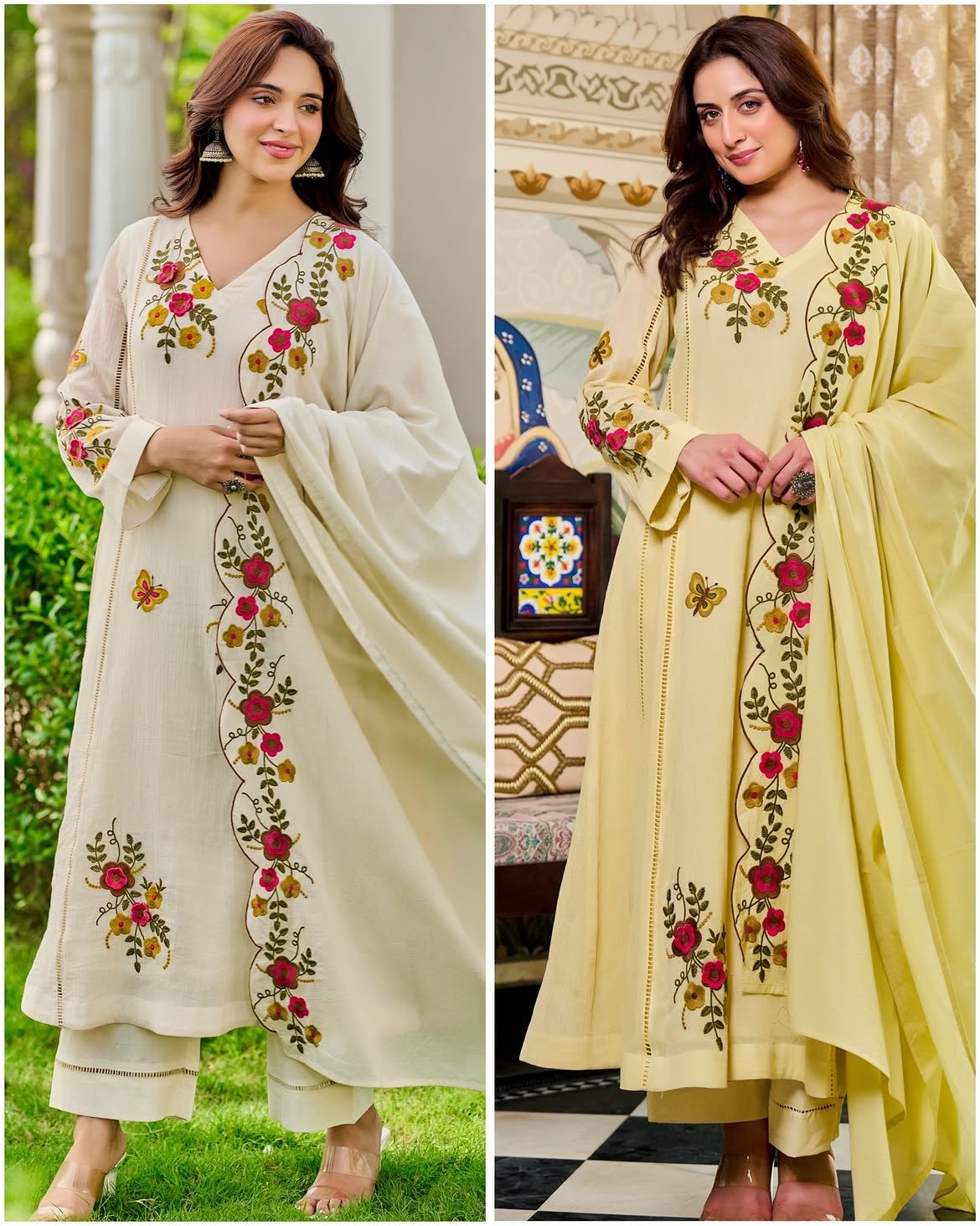 Cotton Embroidered Stitched Suit Set