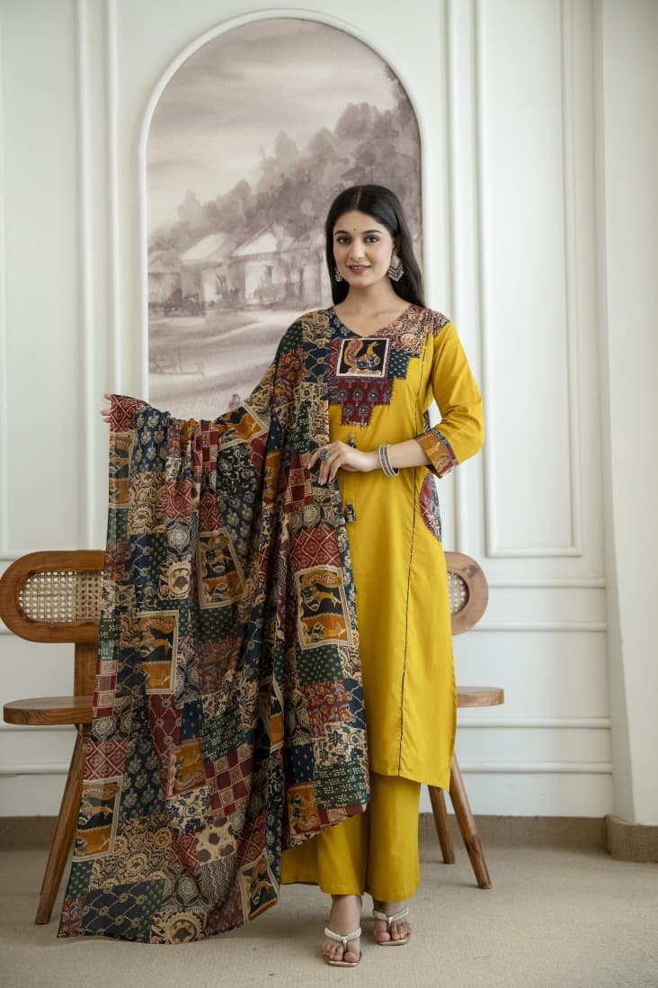 Cotton Printed Stitched Suit Set