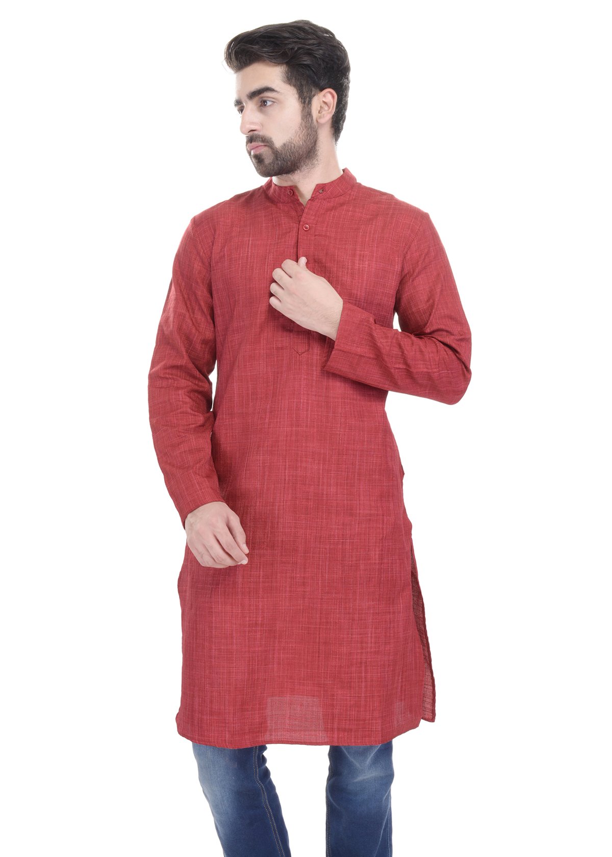 Men Art Silk Long Kurta