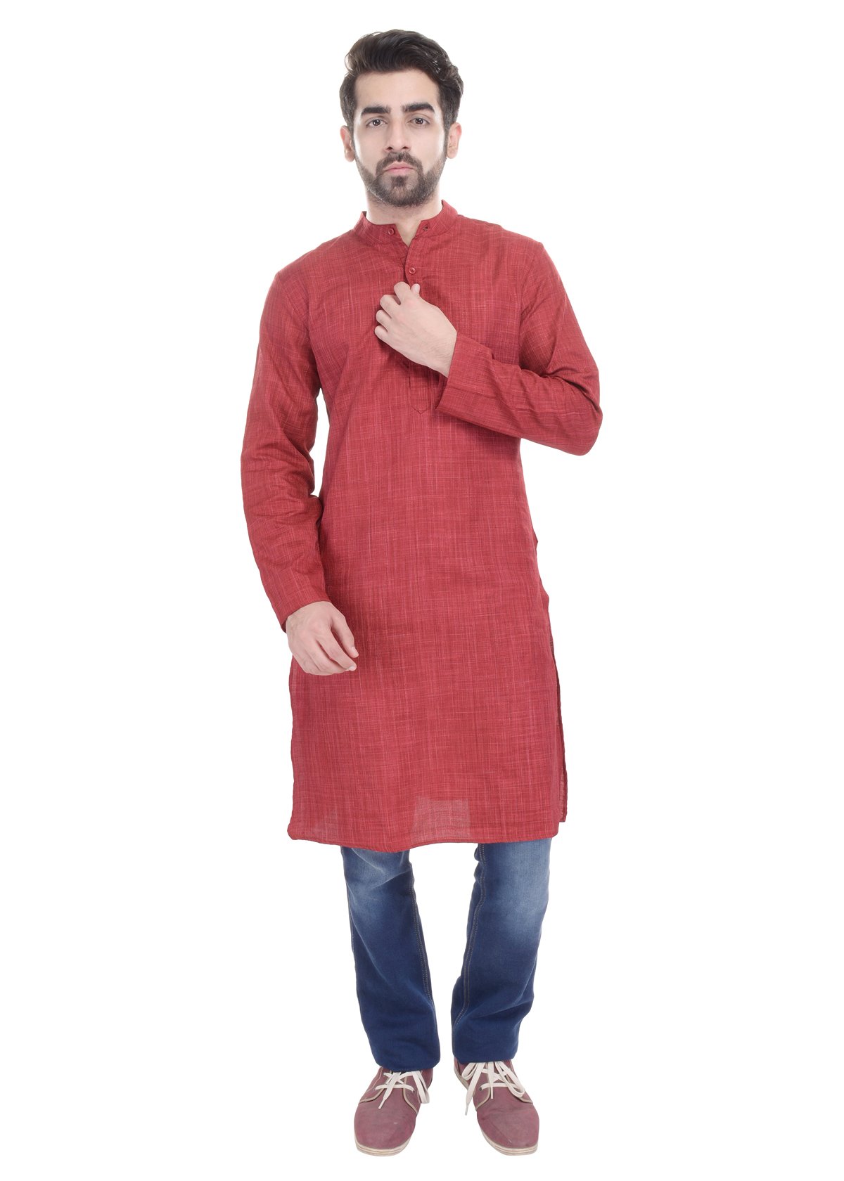 Men Art Silk Long Kurta