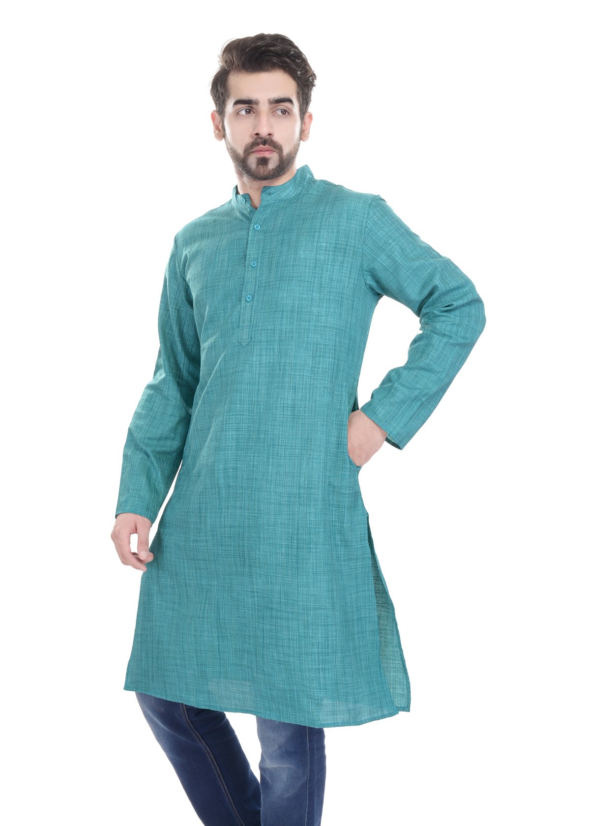 Men Art Silk Long Kurta